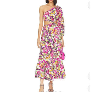 New Misa Los Angeles Mahoma Flora Splash Dress, Size M, $470 MSRP